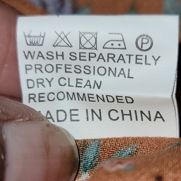 Shein Curve Floral Print Lanter Sleeve Ruffle Hem Dress - Picture 10 of 11